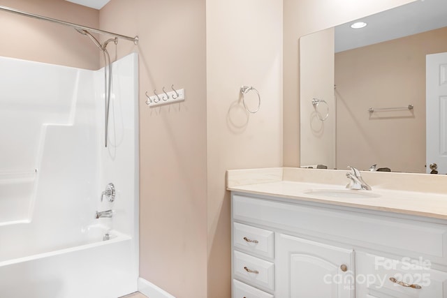 2695 Queens Rd, Lincolnton, NC 28092 - full bathroom with vanity and bathing tub / shower combination