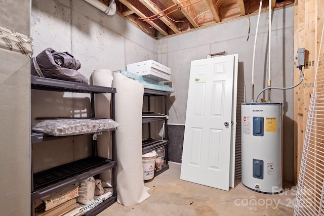 2695 Queens Rd, Lincolnton, NC 28092 - unfinished basement with electric water heater