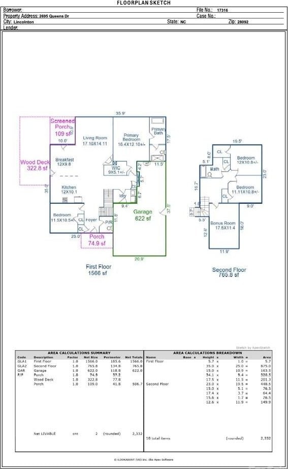 2695 Queens Rd, Lincolnton, NC 28092 - property floor plan