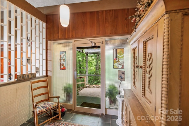 21 Rhododendron Rd, Black Mountain, NC 28711 - doorway to outside featuring stone tile flooring