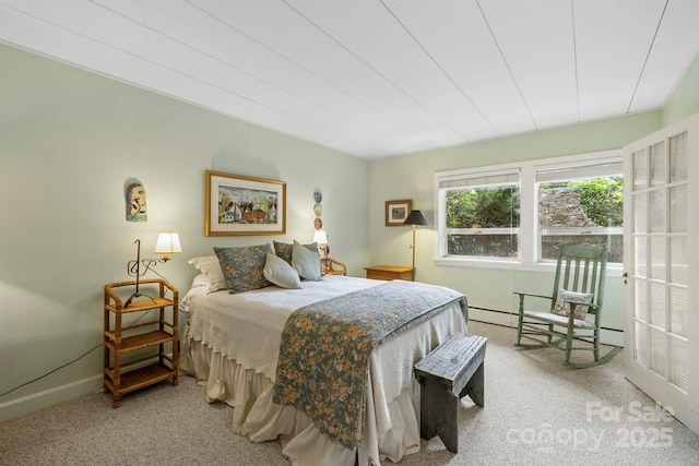 21 Rhododendron Rd, Black Mountain, NC 28711 - carpeted bedroom featuring baseboard heating and baseboards