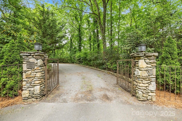 21 Rhododendron Rd, Black Mountain, NC 28711 - gate featuring a view of trees
