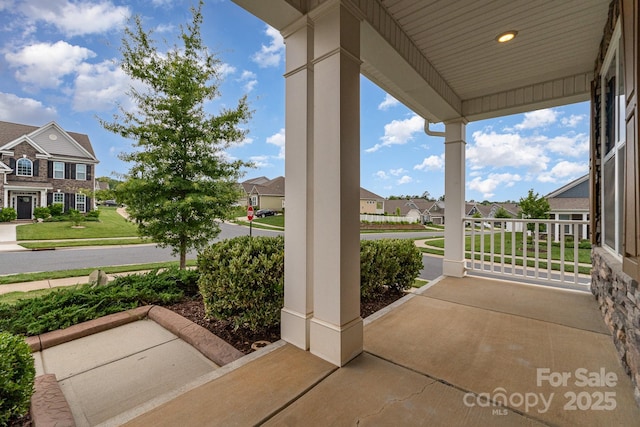 732 Altamonte Dr, Clover, SC 29710 - covered porch featuring a residential view and a lawn