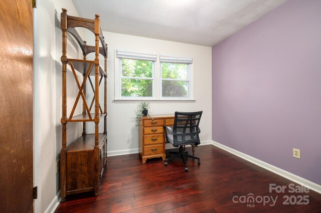 189 Onteora Blvd, Asheville, NC 28803 - home office featuring hardwood / wood-style floors and baseboards