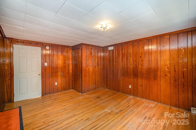 409 Edgewood Ct, Lancaster, SC 29720 - unfurnished room featuring wood finished floors and wood walls