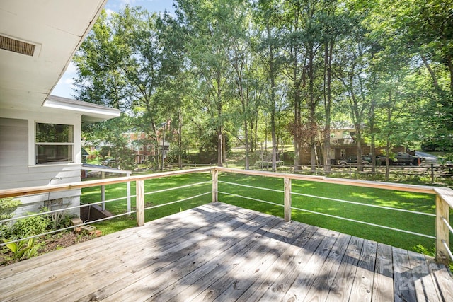 409 Edgewood Ct, Lancaster, SC 29720 - deck featuring a lawn