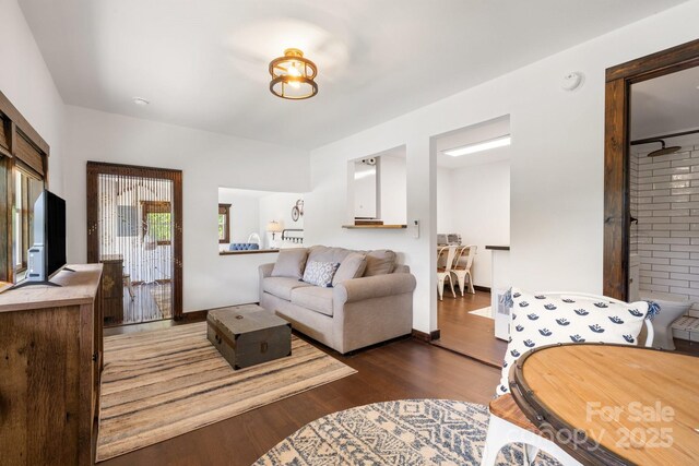 2827 Memorial Hwy, Lake Lure, NC 28746 - living area featuring wood finished floors