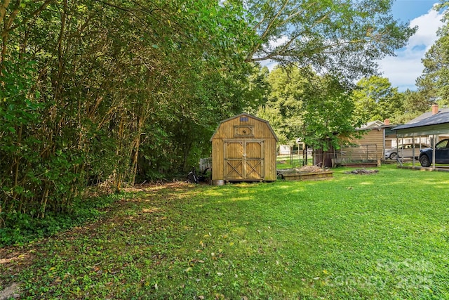 1072 5th St NE, Hickory, NC 28601 - view of green lawn with a storage unit