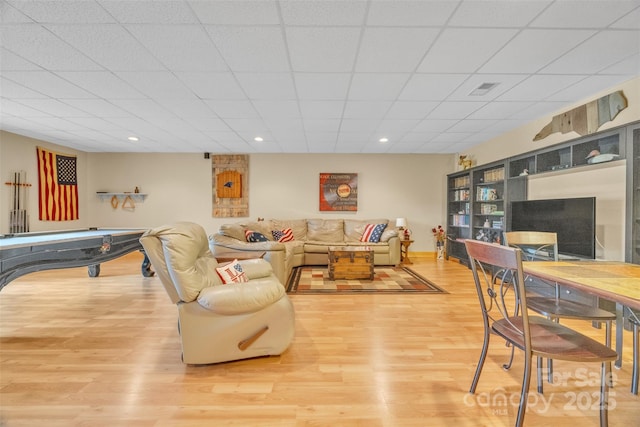 265 Laurel Mountain Estates Dr, Todd, NC 28684 - living area with wood finished floors, recessed lighting, and billiards