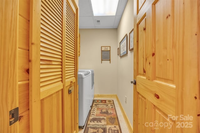 265 Laurel Mountain Estates Dr, Todd, NC 28684 - washroom featuring separate washer and dryer and baseboards