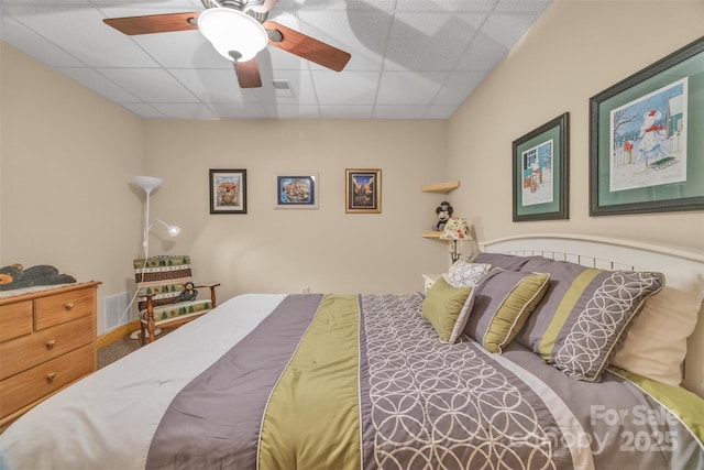265 Laurel Mountain Estates Dr, Todd, NC 28684 - bedroom featuring a paneled ceiling and ceiling fan