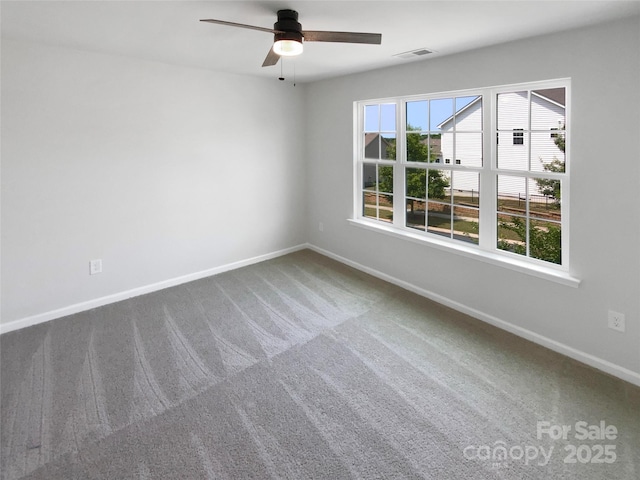1680 Trentwood Dr, Fort Mill, SC 29715 - spare room with ceiling fan, baseboards, and carpet flooring