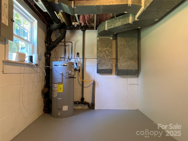 1300 Montgomery Ave, Albemarle, NC 28001 - utility room featuring electric water heater