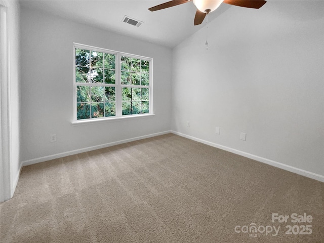 1573 Maypine Commons Way, Rock Hill, SC 29732 - carpeted spare room featuring ceiling fan, baseboards, and vaulted ceiling