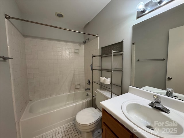 116 Grand Blvd Unit 4-B, Boone, NC 28607 - bathroom with toilet, bathing tub / shower combination, vanity, and tile patterned floors