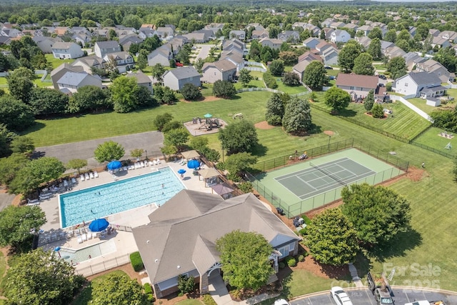 1006 Apogee Dr, Indian Trail, NC 28079 - aerial view of a pool area