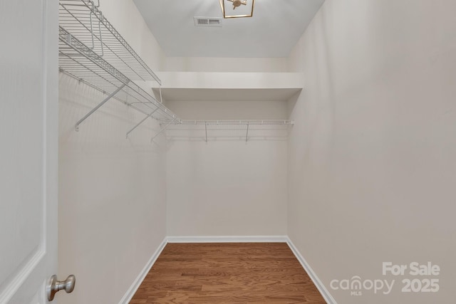 5963 Pale Moss Ln, Charlotte, NC 28269 - walk in closet featuring wood finished floors