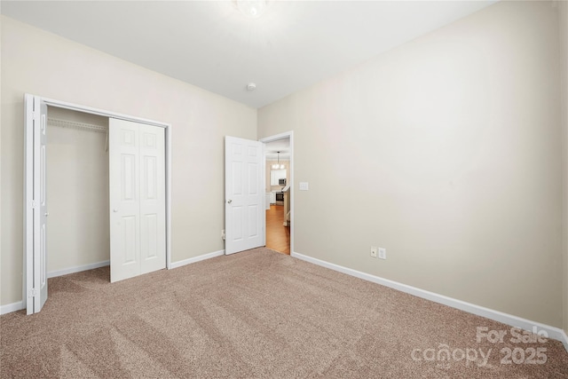 4510 Glenlea Commons Dr, Charlotte, NC 28216 - unfurnished bedroom with carpet floors, a closet, and baseboards