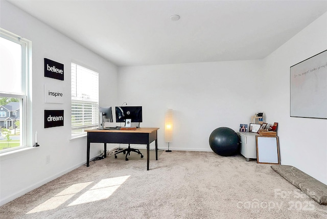 13140 Sudwick Ln, Charlotte, NC 28278 - home office featuring carpet flooring and baseboards