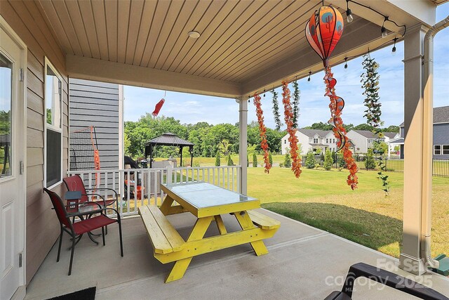 13140 Sudwick Ln, Charlotte, NC 28278 - view of patio with a gazebo
