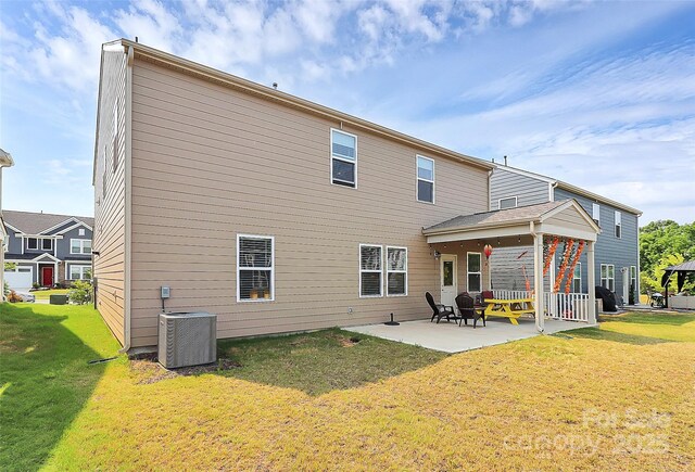 13140 Sudwick Ln, Charlotte, NC 28278 - rear view of property with cooling unit, a patio, a gazebo, and a lawn