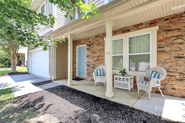 1817 Tradd Ave, Clover, SC 29710 - porch with a garage and concrete driveway