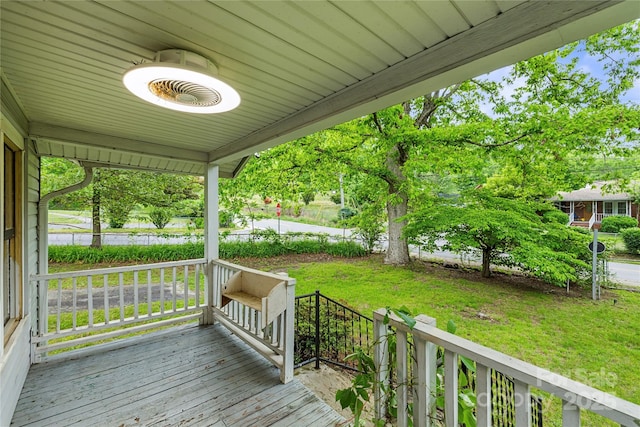 220 W College St, Black Mountain, NC 28711 - wooden porch featuring a lawn