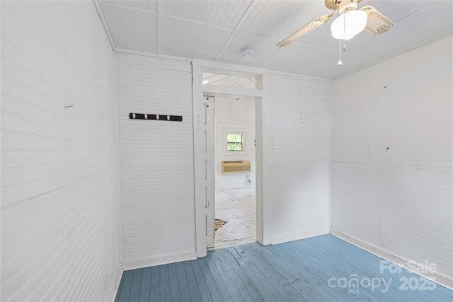 220 W College St, Black Mountain, NC 28711 - empty room featuring hardwood / wood-style flooring, ceiling fan, and a smoke detector