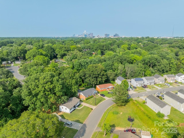 3608 Crestridge Dr, Charlotte, NC 28217 - aerial perspective of suburban area featuring a heavily wooded area