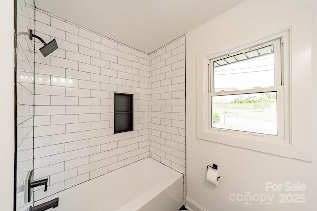 3608 Crestridge Dr, Charlotte, NC 28217 - bathroom with  shower combination and baseboards