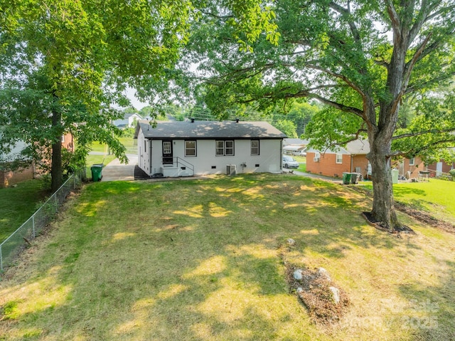 3608 Crestridge Dr, Charlotte, NC 28217 - rear view of house featuring central AC unit