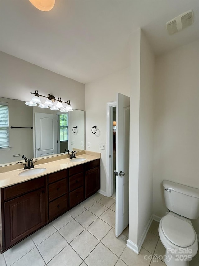 1304 Ridge Haven Rd, Waxhaw, NC 28173 - bathroom with tile patterned floors and double vanity