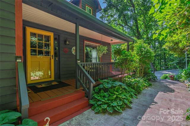 2981 Heath Peak Rd, Waynesville, NC 28785 - property entrance featuring a porch