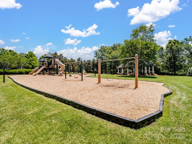 10446 Trolley Run Dr, Cornelius, NC 28031 - community playground with a lawn