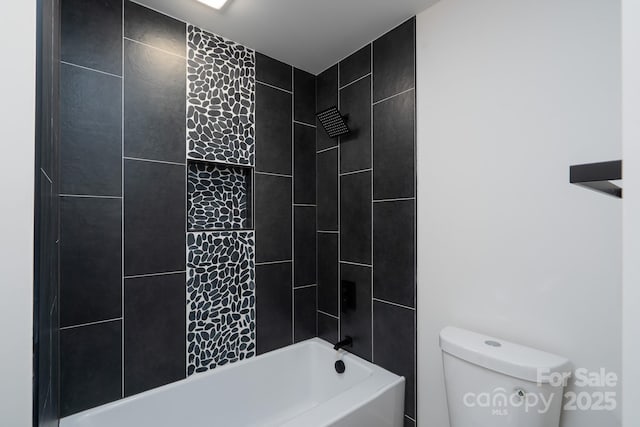 1524 Enochville Rd, Kannapolis, NC 28081 - bathroom featuring toilet and shower / tub combination