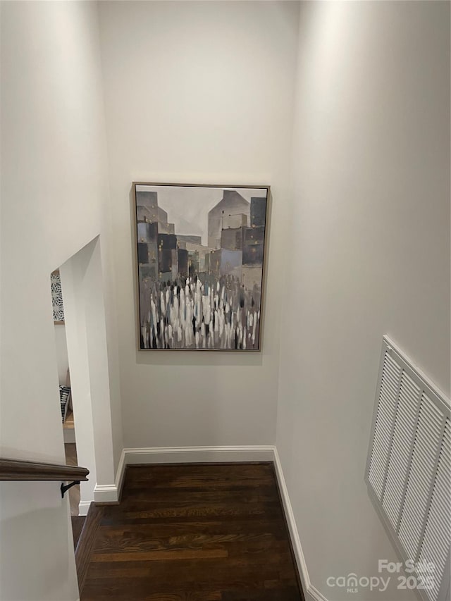 5840 Charing Pl, Charlotte, NC 28211 - stairway featuring wood finished floors and baseboards