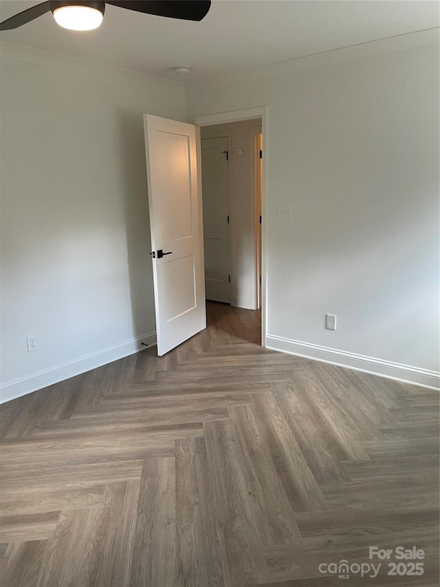 5840 Charing Pl, Charlotte, NC 28211 - unfurnished room featuring a ceiling fan and baseboards
