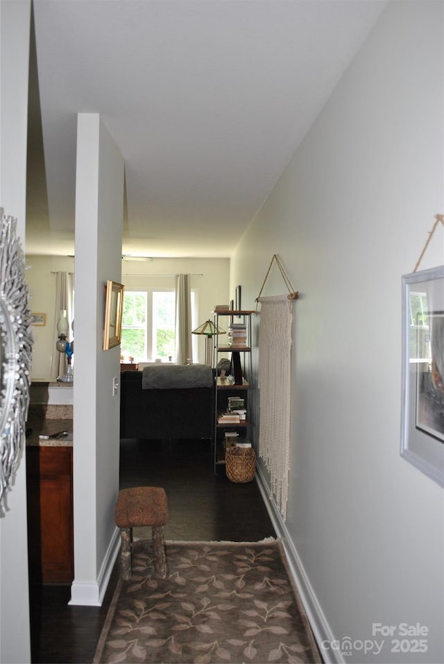 20 Foxden Dr Unit 203, Fletcher, NC 28732 - hall featuring dark wood finished floors and baseboards
