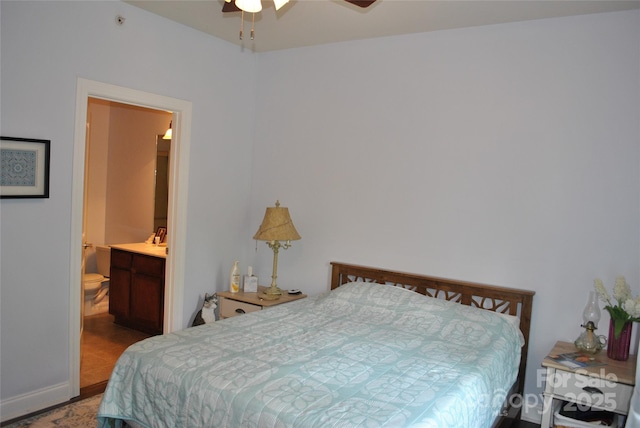 20 Foxden Dr Unit 203, Fletcher, NC 28732 - bedroom with ensuite bathroom and a ceiling fan