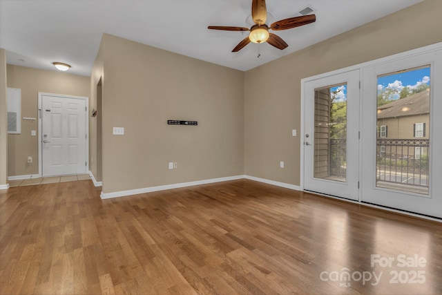 234 Brickton Village Cir Unit 201, Fletcher, NC 28732 - spare room with ceiling fan and light wood finished floors