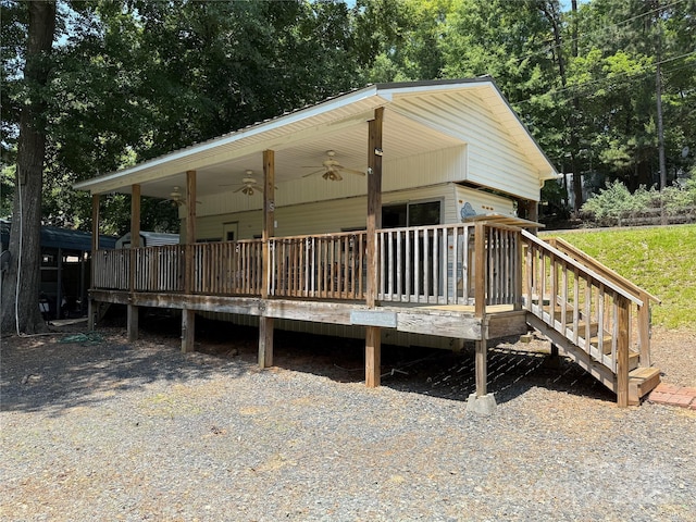 104 Deer Park Rd Unit D143, Mount Gilead, NC 27306 - view of front of property with a deck and a ceiling fan