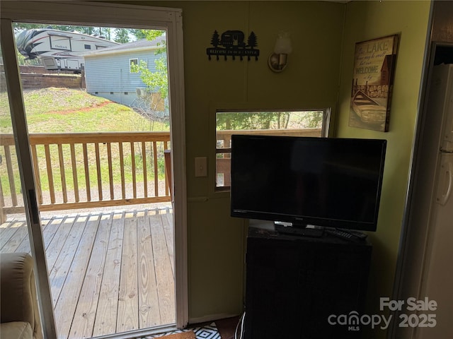 104 Deer Park Rd Unit D143, Mount Gilead, NC 27306 - doorway with hardwood / wood-style floors