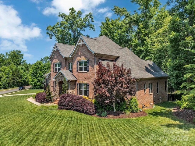 1600 Buckland Ct, Indian Land, SC 29707 - view of side of property featuring a yard, brick siding, and roof with shingles