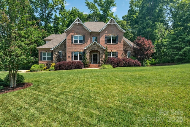 1600 Buckland Ct, Indian Land, SC 29707 - craftsman-style home featuring a front yard, stone siding, and brick siding