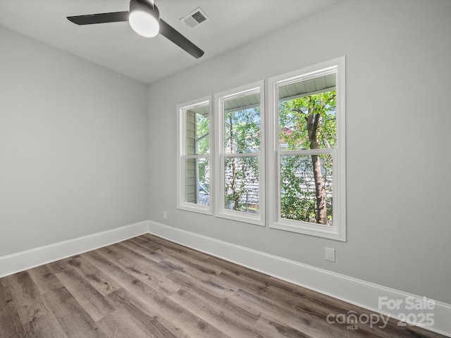 144 Walnut St, Chester, SC 29706 - spare room with a ceiling fan and wood finished floors