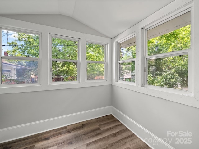 144 Walnut St, Chester, SC 29706 - unfurnished sunroom with healthy amount of natural light, lofted ceiling, and wood finished floors