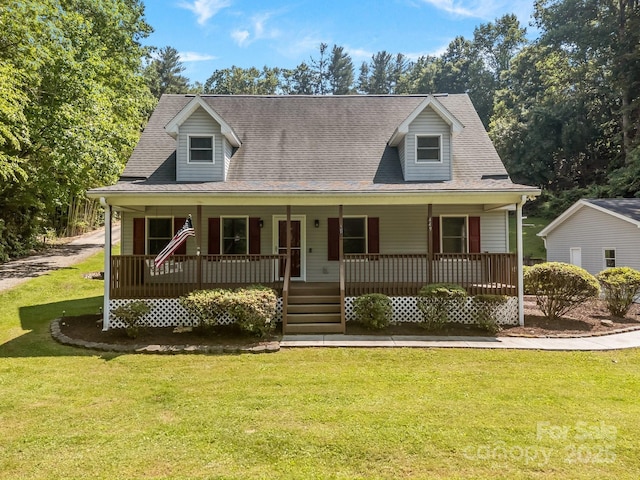 449 Concord Rd, Fletcher, NC 28732 - cape cod-style house featuring a front lawn and a porch