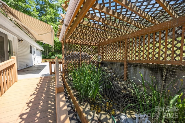 449 Concord Rd, Fletcher, NC 28732 - wooden terrace featuring a pergola