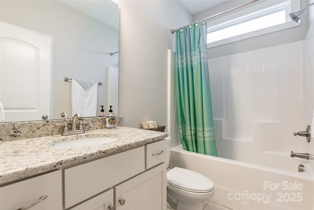 174 Pine Eagle Dr, Rock Hill, SC 29732 - bathroom with shower / bath combo with shower curtain, vanity, and toilet