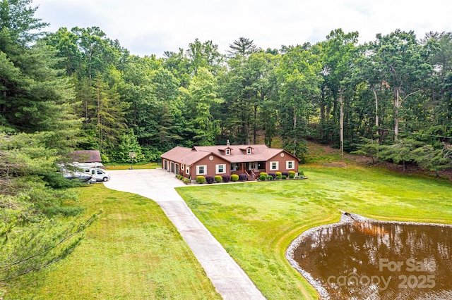 377 Birch Circle Dr, Hudson, NC 28638 - view from above of property featuring a nearby body of water and a forest
